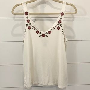 American Eagle Floral Embroidered Tank
